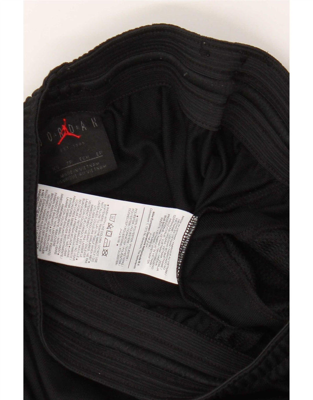 Мужские спортивные брюки Jordan Dri Fit XS черные из полиэстера с цветными блоками