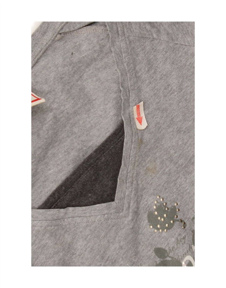 Женский топ Champion Heritage Fit с графическим рисунком и длинными рукавами, Великобритания 12, средний серый цвет