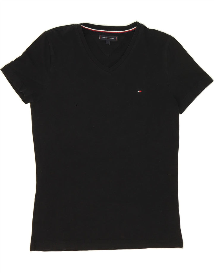 TOMMY HILFIGER Mens T-Shirt Top Small Black Cotton Vintage Tommy Hilfiger and Second-Hand Tommy Hilfiger from Messina Hembry 