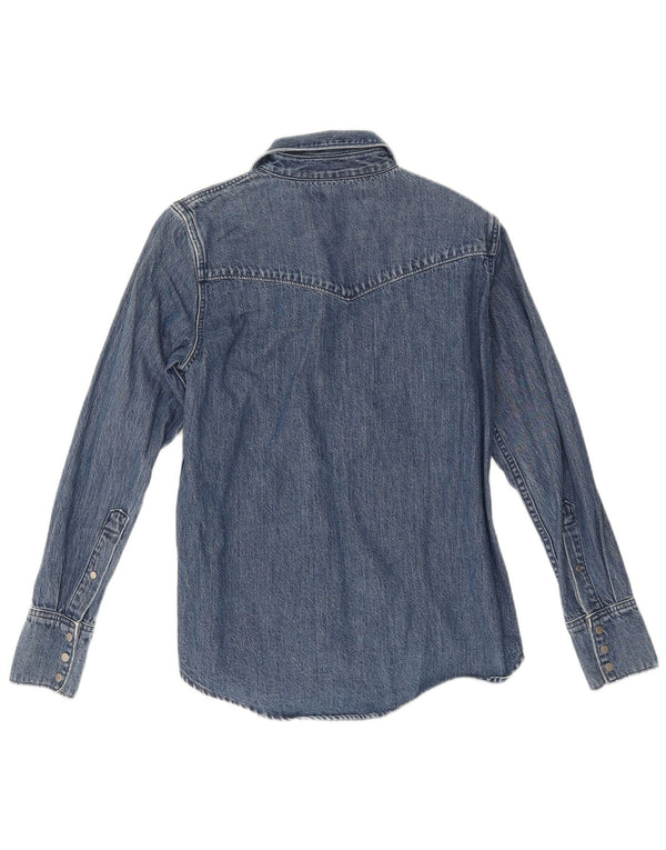 Женская джинсовая рубашка Calvin Klein Jeans UK 6 XS Темно-синяя, хлопок с цветными блоками