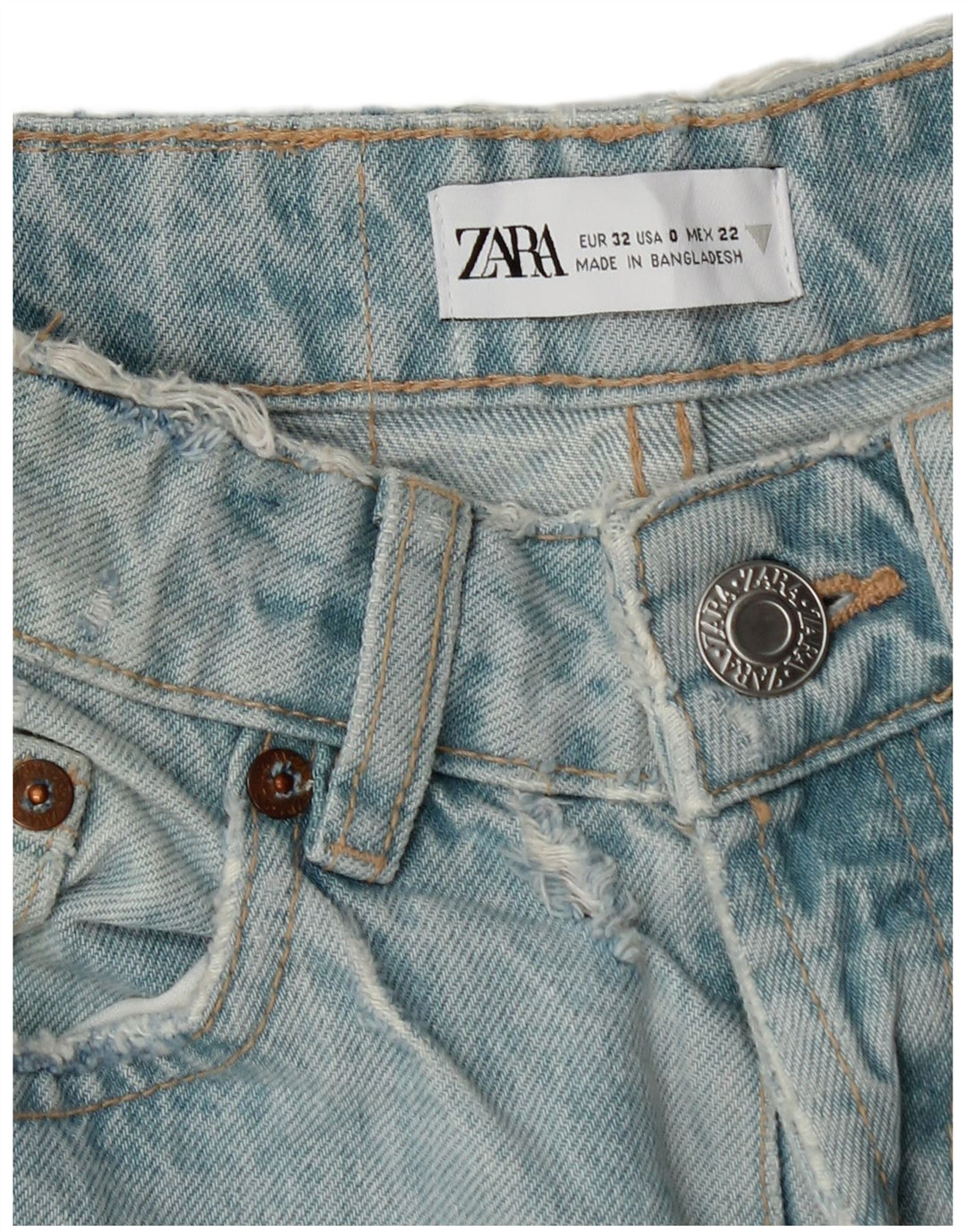 Женские свободные джинсы Zara EU 32 2XS W22 L31 Синий металлик