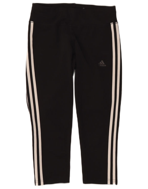 Женские леггинсы-капри ADIDAS Climalite UK 8/10, маленькие черные, полиэстер