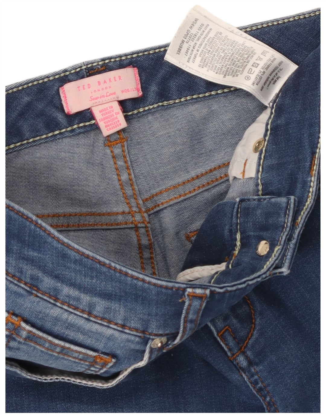 Женские джинсы скинни TED BAKER W26 L30 синие, хлопок