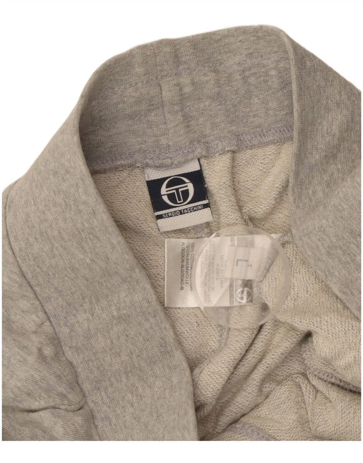 Мужские спортивные шорты Sergio Tacchini, большие серые хлопковые блоки с цветными блоками