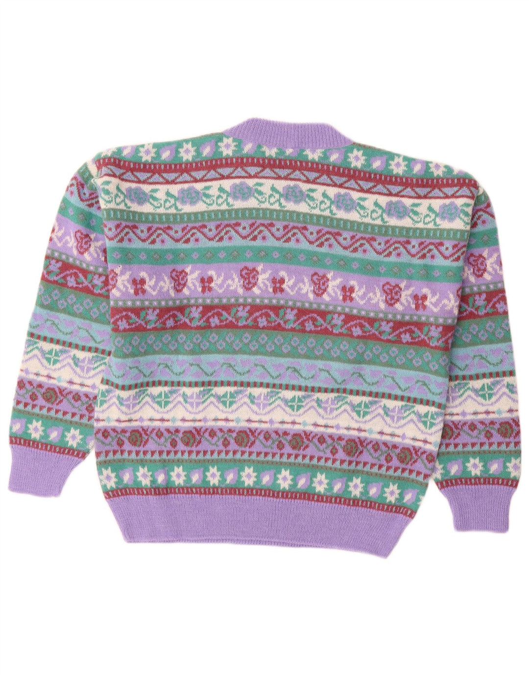 Женский джемпер с круглым вырезом SILVY IT 42 Medium Purple Fair Isle