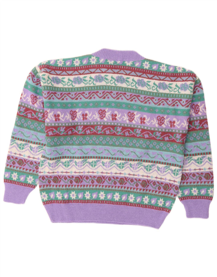 Женский джемпер с круглым вырезом SILVY IT 42 Medium Purple Fair Isle