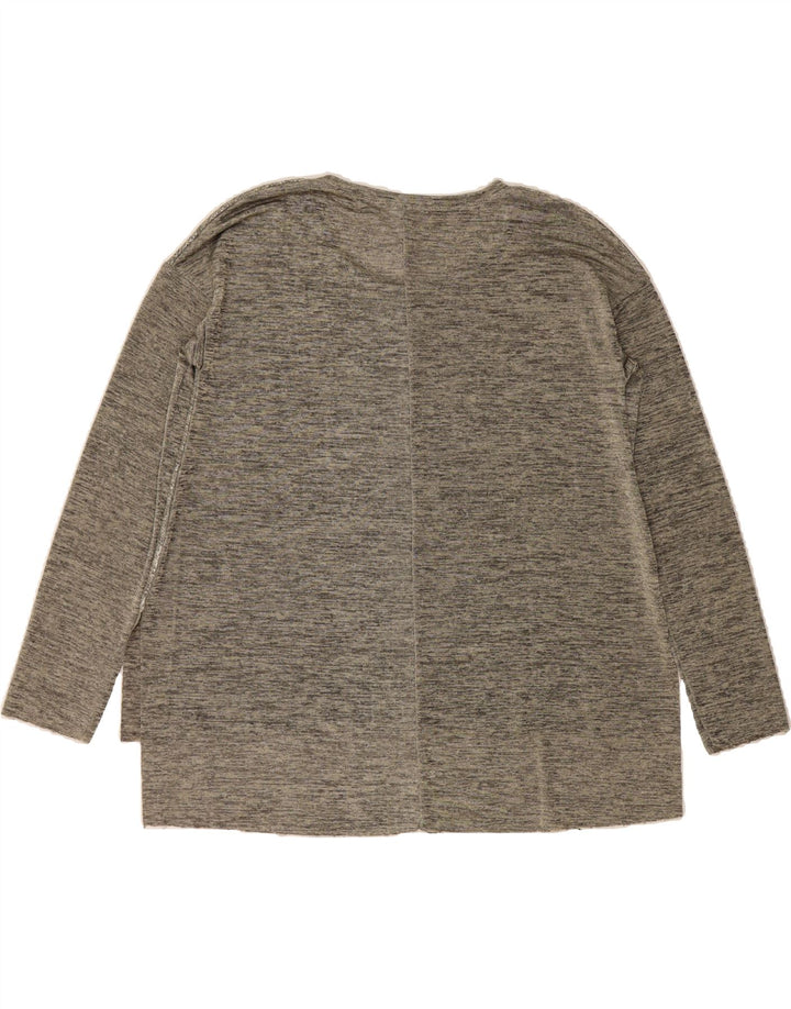 ZARA Womens Top Long Sleeve UK 10 Small Grey Flecked Vintage Zara and Second-Hand Zara from Messina Hembry 