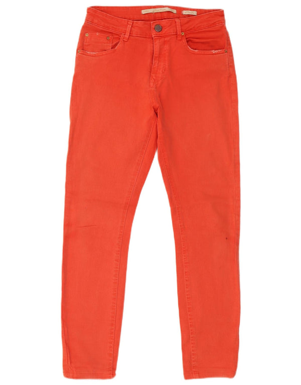 Женские джинсы скинни Zara EU 38, маленькие W28 L26, оранжевые, хлопок