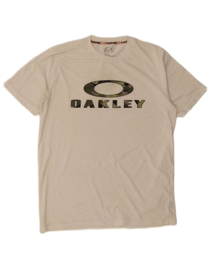 Мужская футболка обычного кроя Oakley с рисунком, средний белый цвет