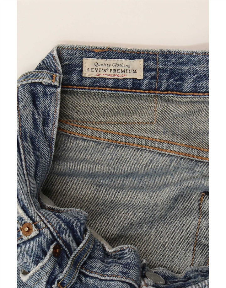 Мужские потертые узкие джинсы Levi's W34 L35 синие