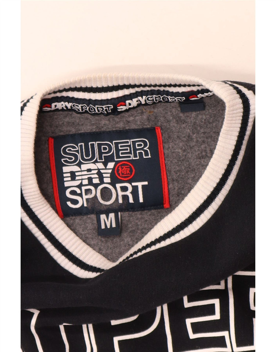 Мужской свитшот с графическим рисунком Superdry, хлопковый джемпер среднего черного цвета с цветными блоками