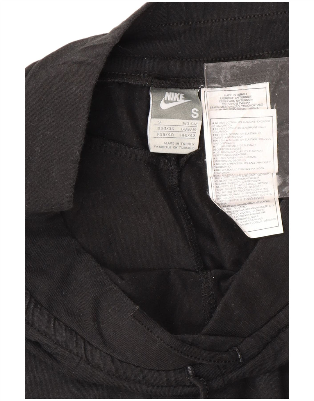 Женские спортивные брюки-капри NIKE, маленькие черные хлопковые брюки, Великобритания, размер 8/10
