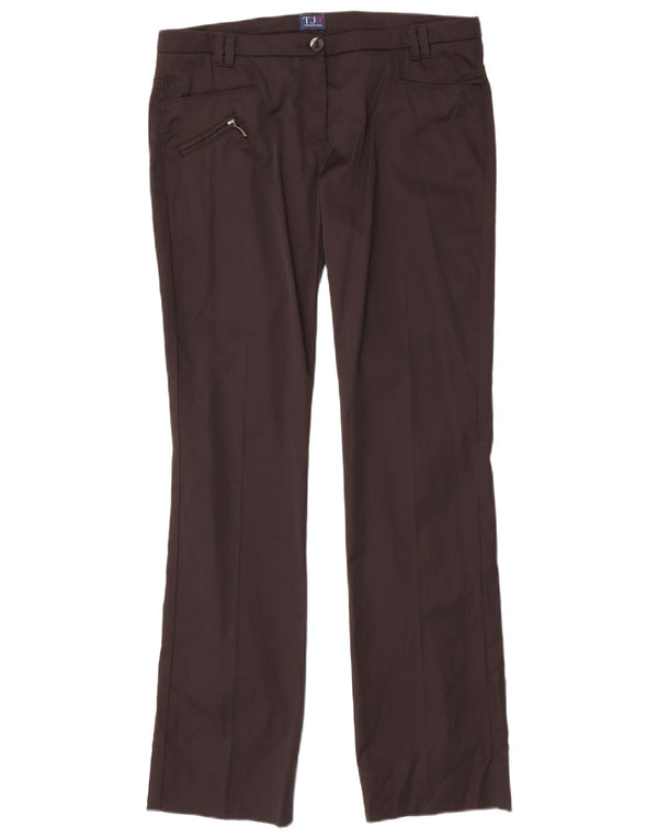 TRUSSARDI Женские прямые повседневные брюки IT 46 Large W32 L31 Черные