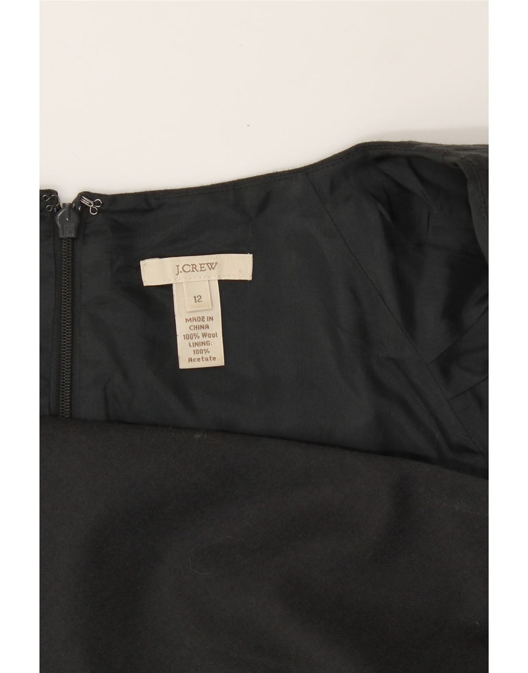 J. CREW Womens Sleeveless Sheath Dress US 12 Large Black Wool Vintage J. Crew and Second-Hand J. Crew from Messina Hembry 