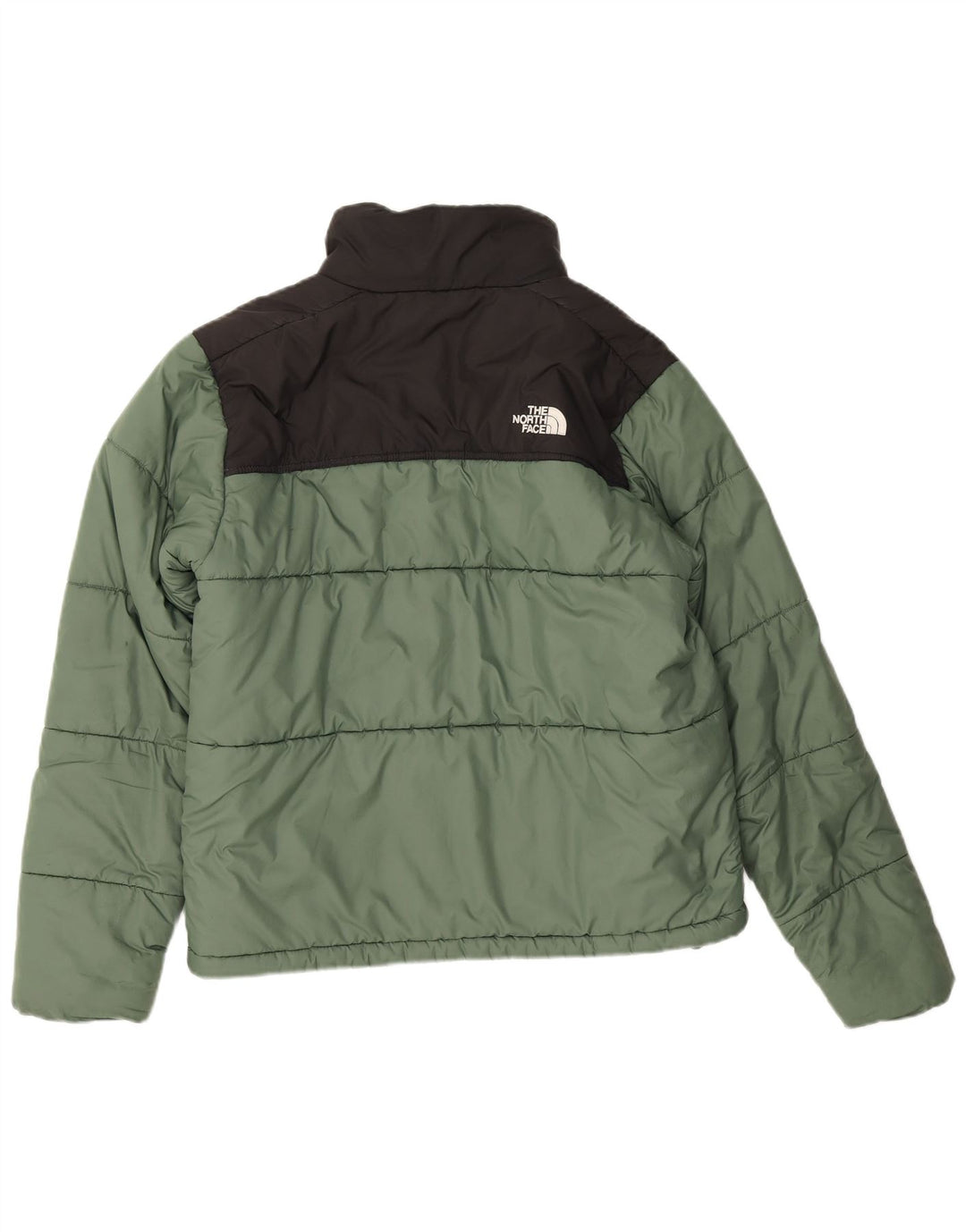 Мужская стеганая куртка The North Face UK 36, маленькая зеленая полиэстер с цветными блоками