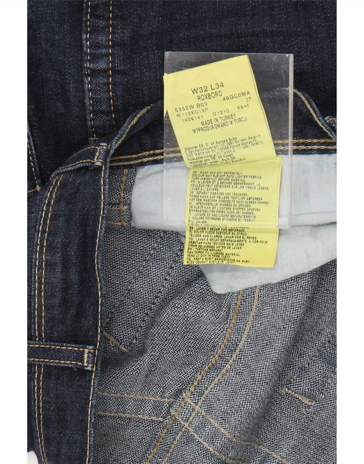 Мужские прямые джинсы WRANGLER Roxboro W32 L34, синий хлопок