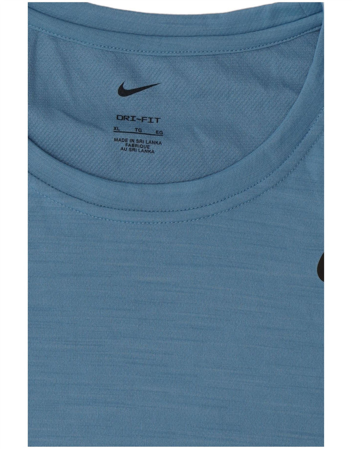 Мужская футболка Nike Dri Fit Top XL, синий полиэстер