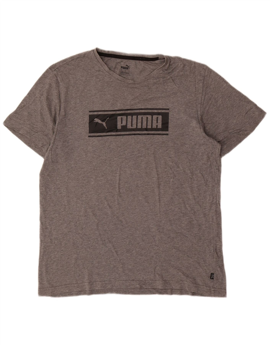 Мужская футболка с рисунком Puma, большой серый хлопок