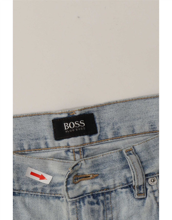 Мужские джинсовые шорты Hugo Boss W35, большие синие