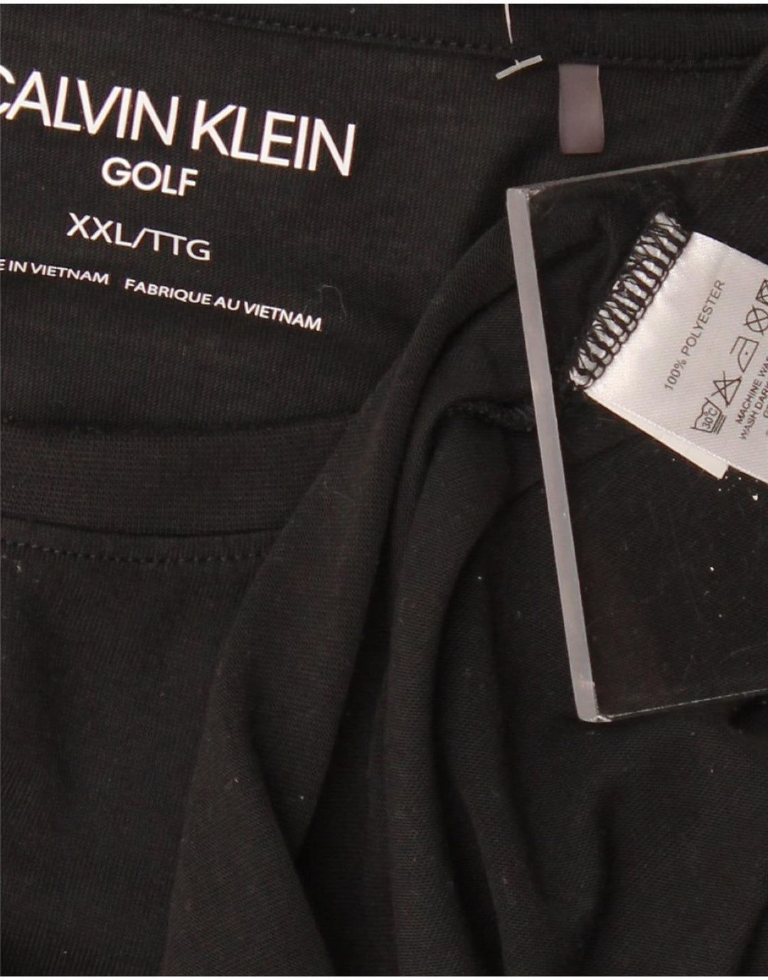 Мужская футболка CALVIN KLEIN 2XL, черный полиэстер