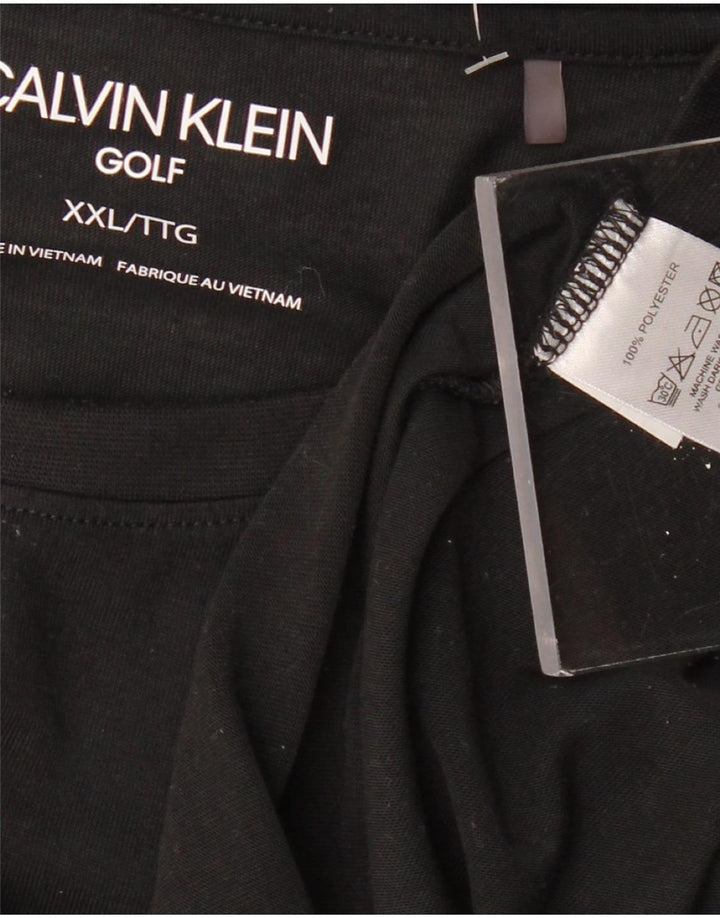 Мужская футболка CALVIN KLEIN 2XL, черный полиэстер