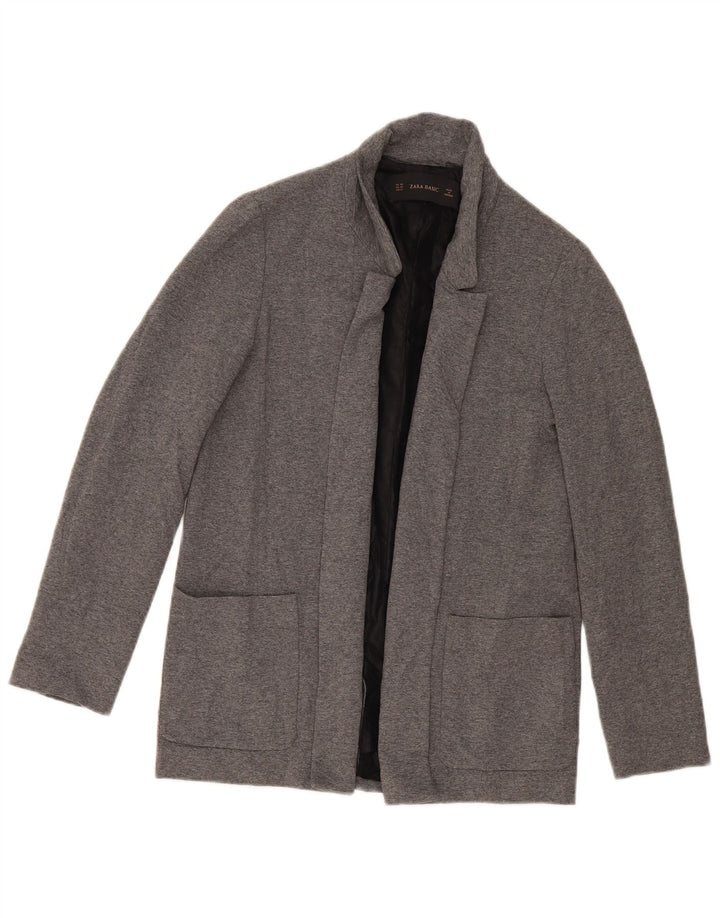 Женский открытый пиджак оверсайз Zara UK 6 XS, серый вискоза