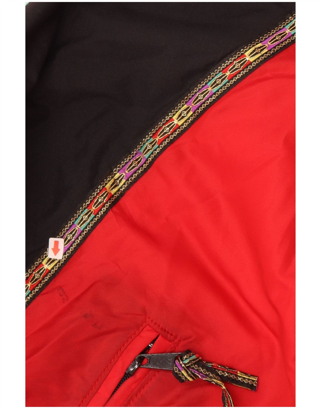 Женская ветровка POLARIS UK 12, нейлон среднего красного цвета с цветными блоками