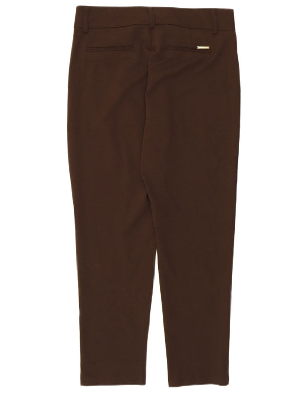 Michael Kors Женские узкие костюмные брюки США 10, большие W32 L28, коричневые