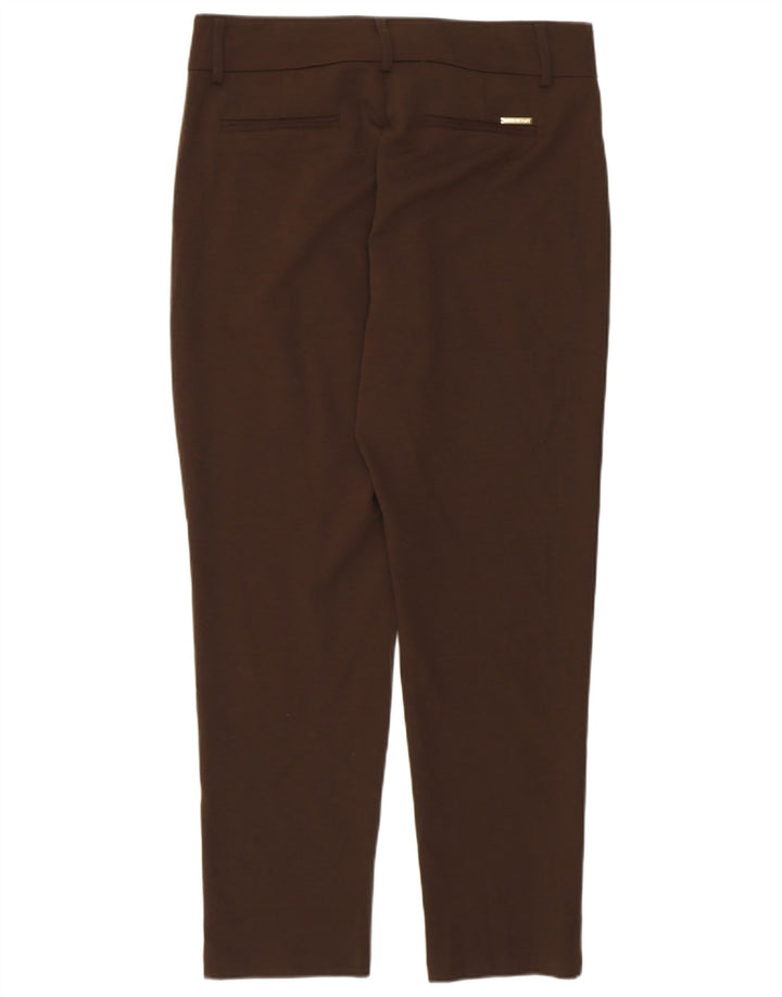 Michael Kors Женские узкие костюмные брюки США 10, большие W32 L28, коричневые