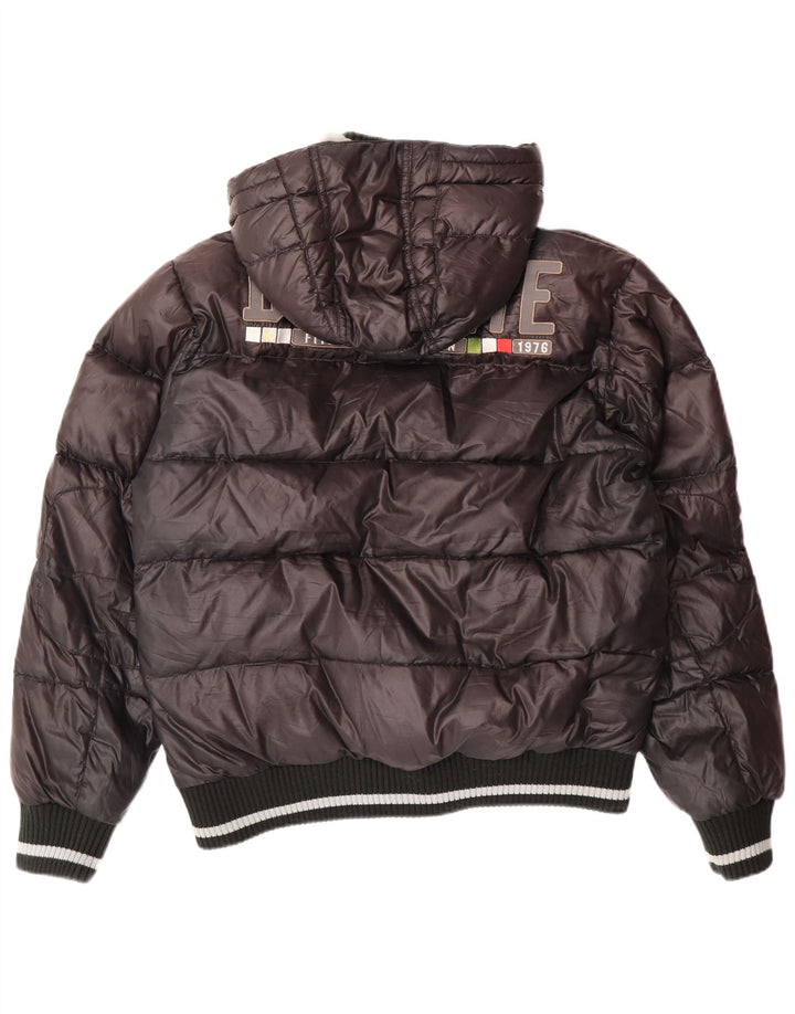 Мужская стеганая куртка с капюшоном и графическим рисунком DOLOMITE UK 38, средний черный полиэстер