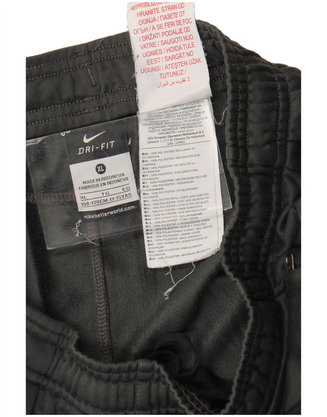 Спортивный костюм Nike для мальчиков Juventus, брюки для бега, 13–14 лет, серый полиэстер, размер XL