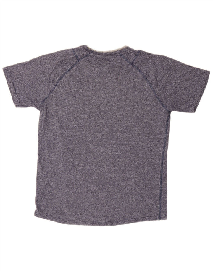 Мужская футболка PUMA в тонкую полоску среднего синего цвета