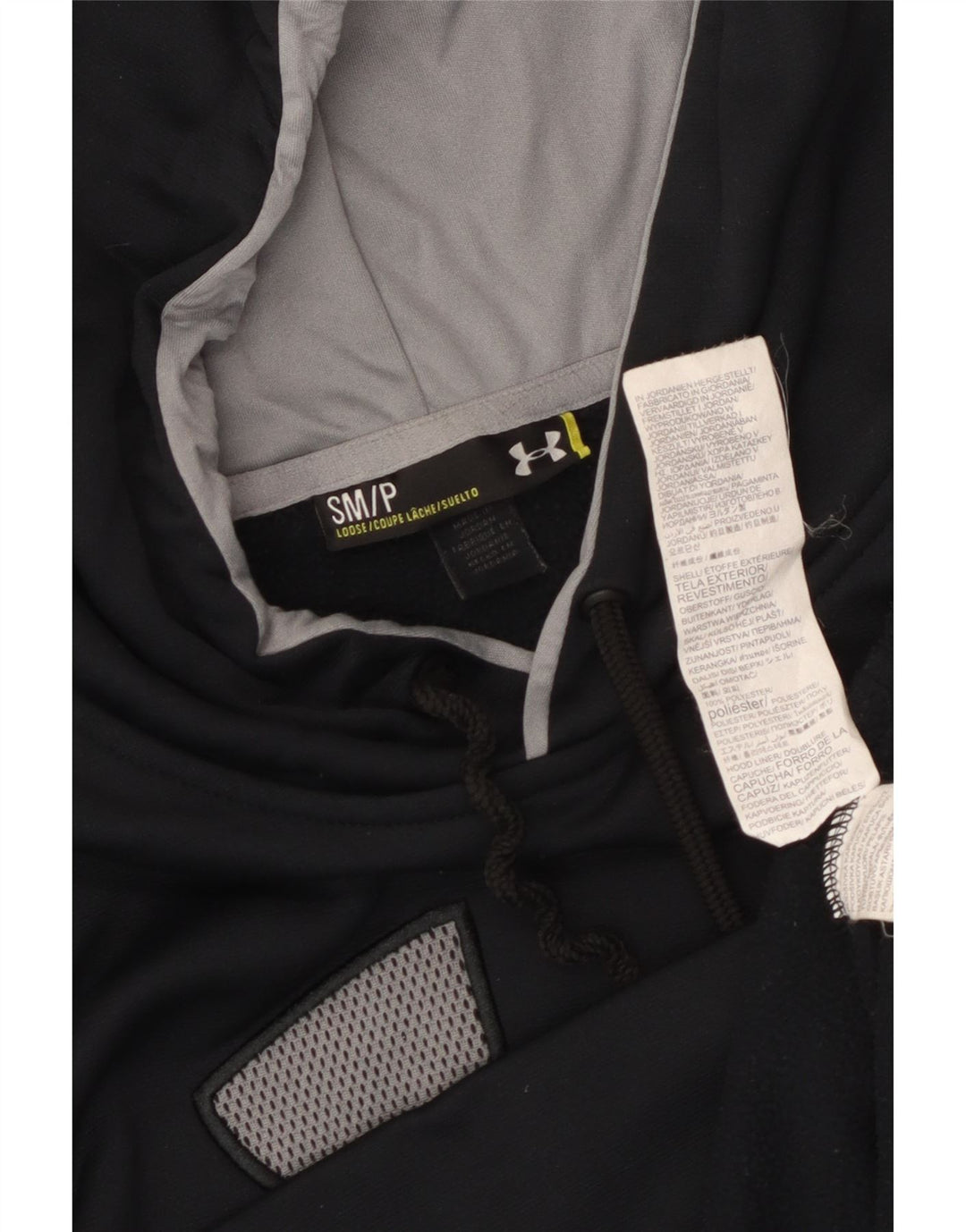 Мужской джемпер с капюшоном UNDER ARMOR, маленький черный, полиэстер