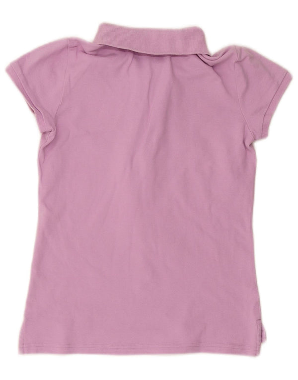 Ralph Lauren Girls Graphic Polo Shirt 12-13 Years Large Pink Cotton
