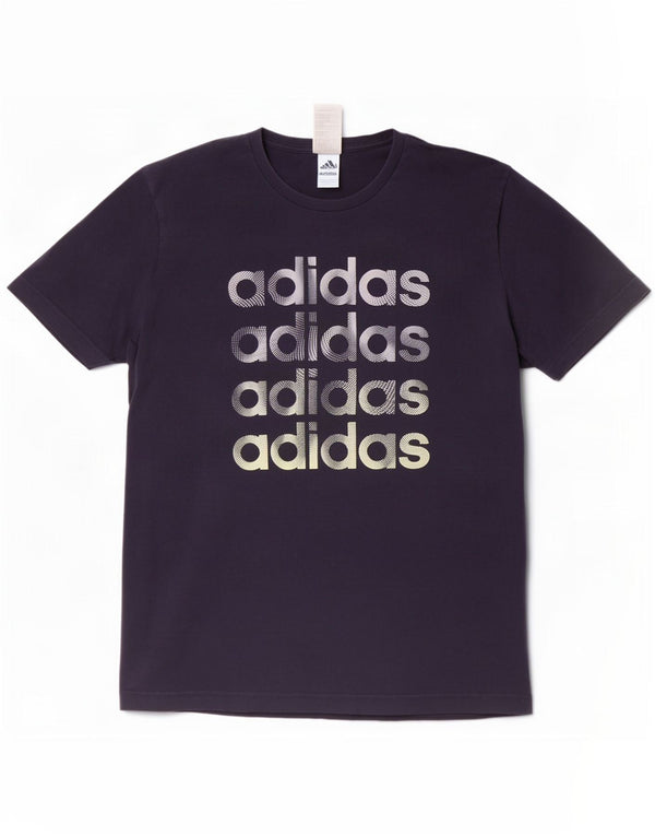 Мужская футболка Adidas с рисунком, большой темно-синий хлопок