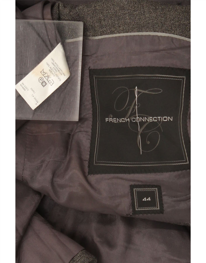 Мужской пиджак French Connection с 2 пуговицами, Великобритания 44, 2XL, серая шерсть