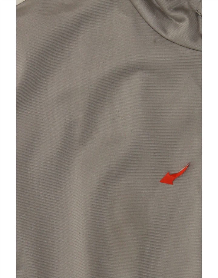 Мужская спортивная куртка ADIDAS UK 44/46, большой серый полиэстер с цветными блоками