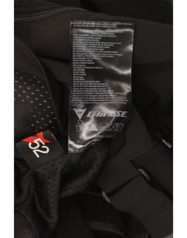 Мужская куртка-гонщик Dainese, размер 52, средний черный, нейлон с цветными блоками