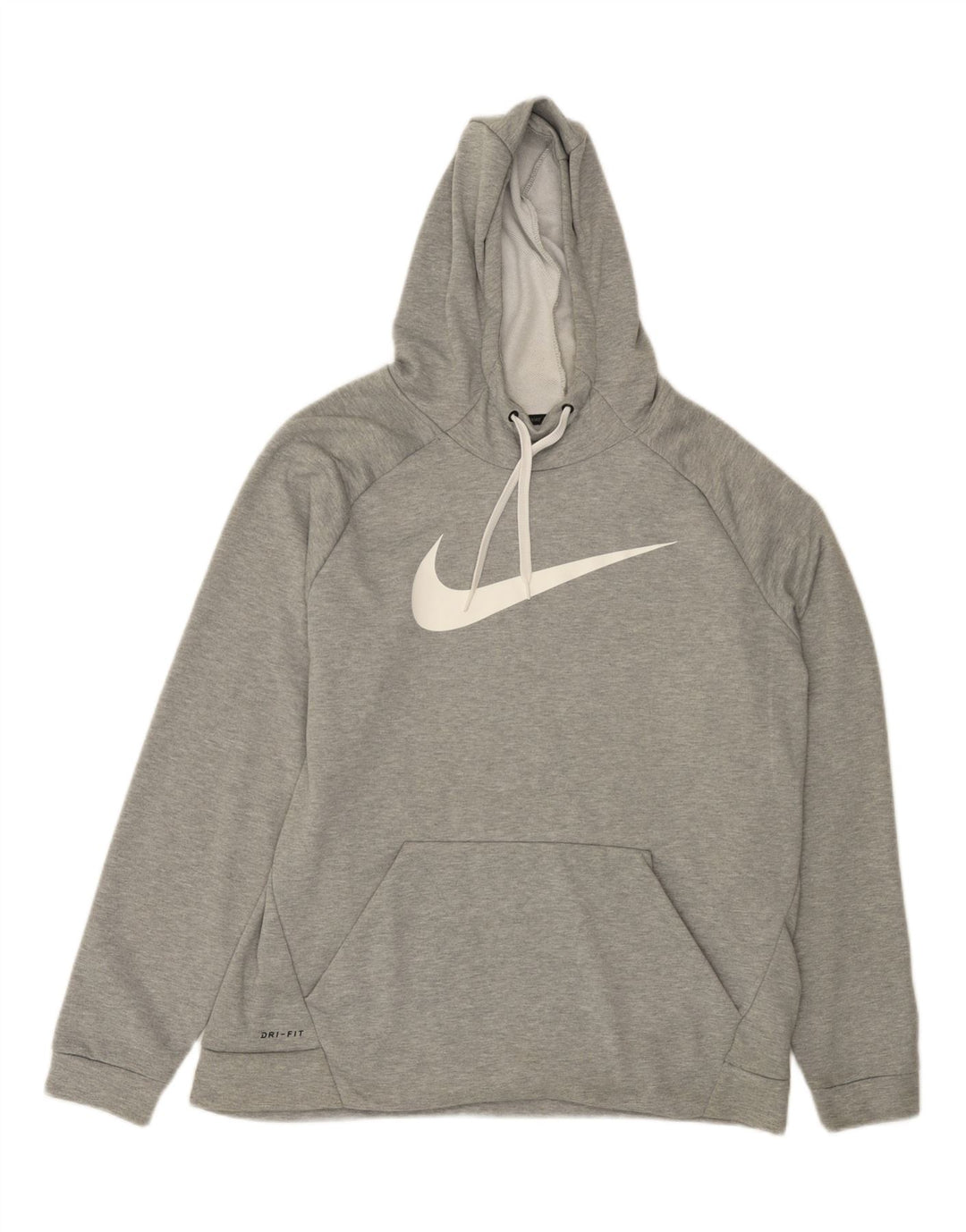 Мужской джемпер с капюшоном с графическим рисунком Nike XL, серый полиэстер с крапинками