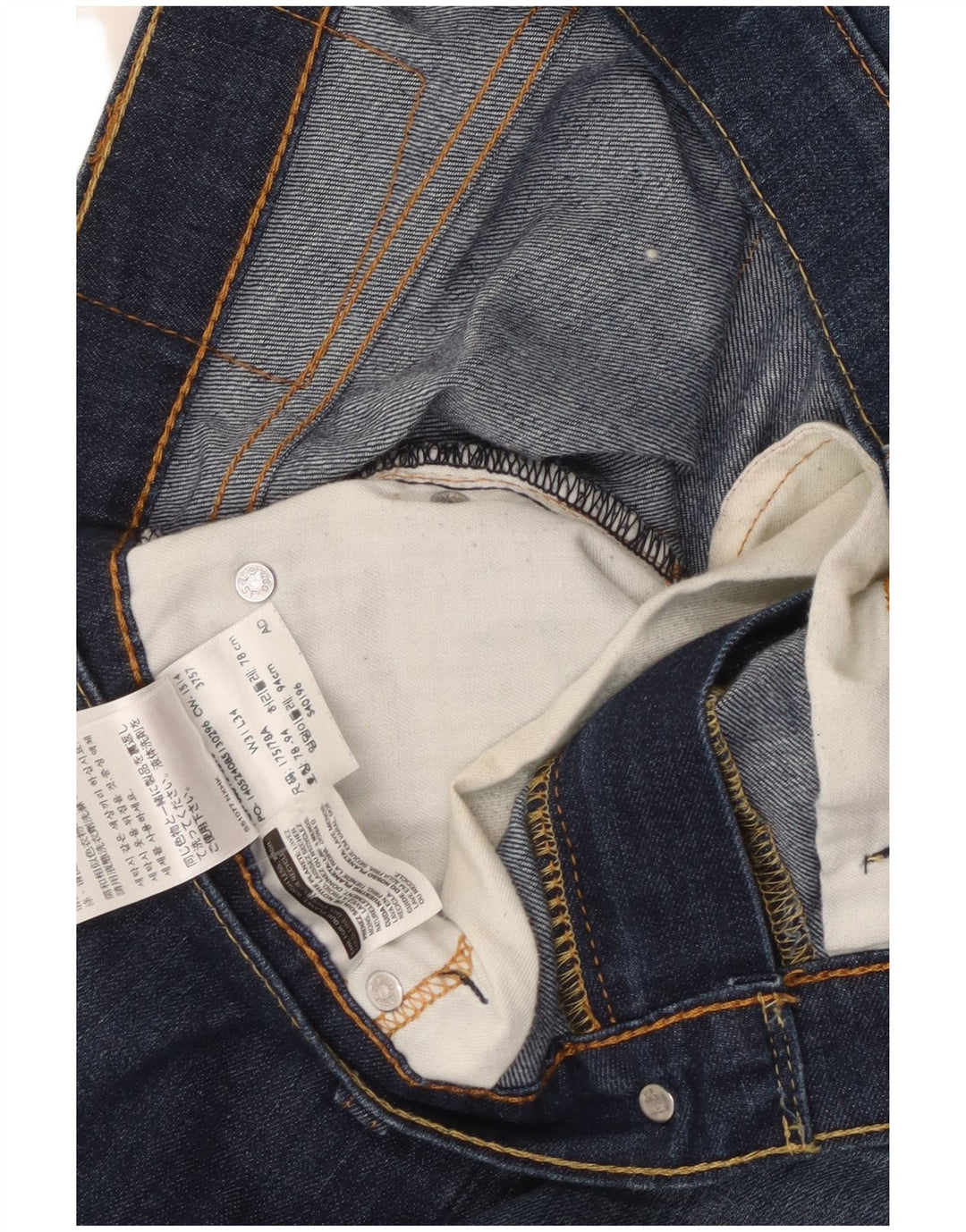 Женские прямые джинсы Levi's 513 W31 L34 синие, хлопок