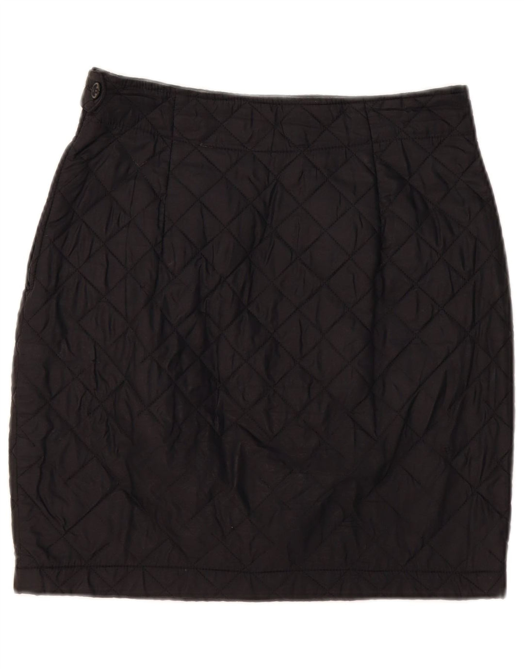 Benetton Женская стеганая мини-юбка IT 44 Medium W30 Черная полиамид