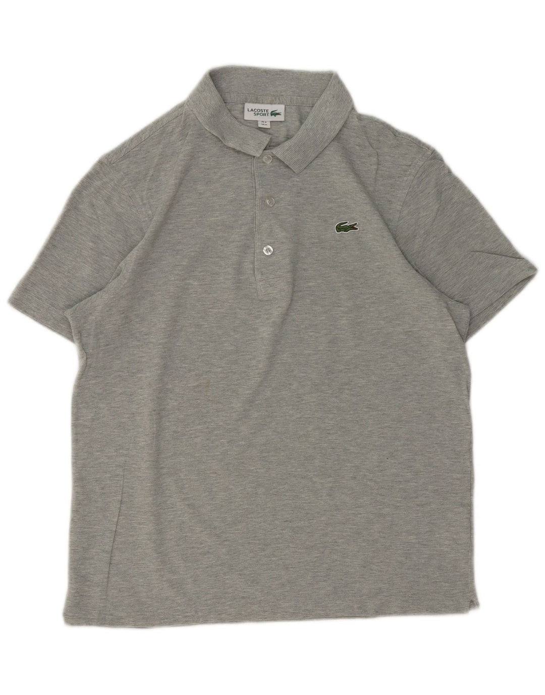 Мужская рубашка-поло Lacoste, размер 4, средний серый хлопок с крапинками