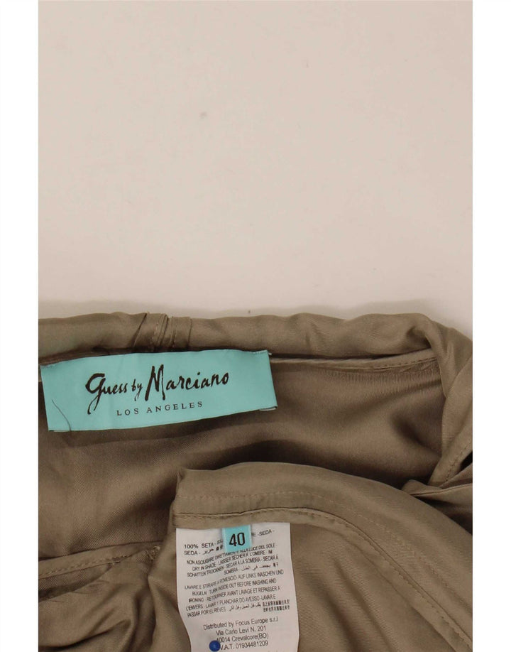 Guess By Marciano Женская куртка с капюшоном IT 40, маленькая, бежевый шелк