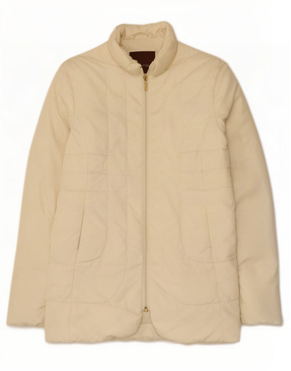 Moncler Женская стеганая куртка, размер 2, средний, белый полиамид