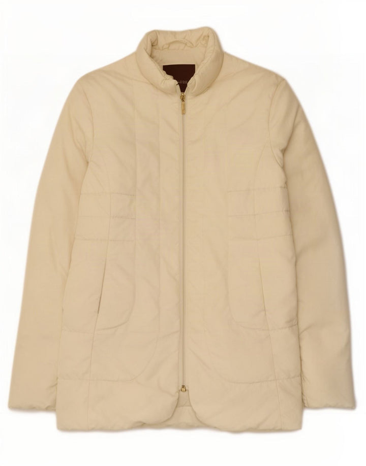Moncler Женская стеганая куртка, размер 2, средний, белый полиамид