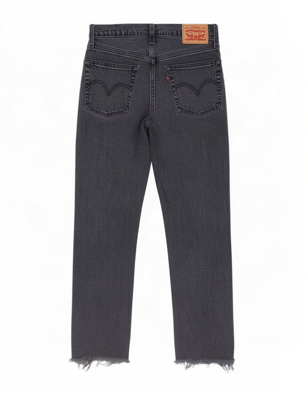 Женские укороченные прямые джинсы Levi's 501 W27 L26, серый хлопок