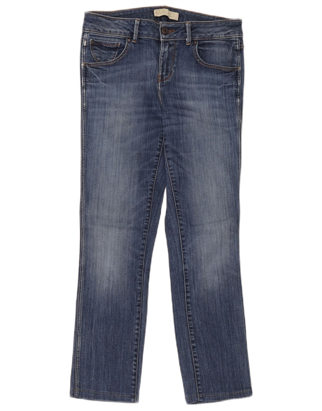 Женские узкие джинсы Zara EU 38, маленькие W28 L27, синие