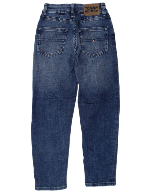 TOMMY HILFIGER Boys Tapered Jeans 7-8 Years W20 L19 Blue Cotton