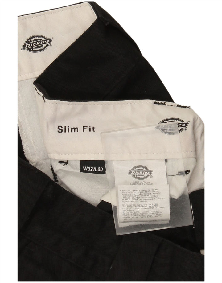 Мужские брюки-чиносы Dickies Slim Fit W32 L27, черный полиэстер