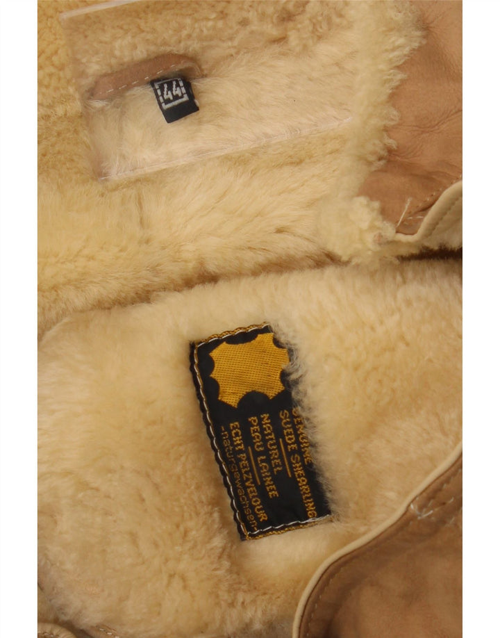 Винтажная женская дубленка IT 44 Medium Beige Shearling